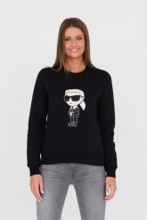KARL LAGERFELD Czarna damska bluza Ikonik 2.0, Rozmiar S. Czarne bluzy sportowe KARL LAGERFELD, s, bez wzorów, bez kaptura. W wyprzedaży za 339.99 zł.