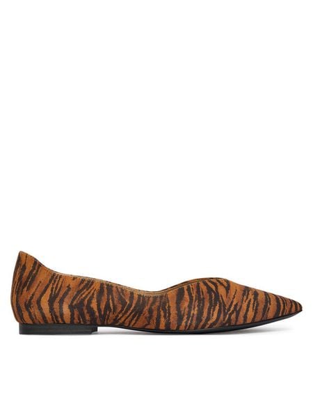 Caprice Baleriny 9-22110-42 Pomarańczowy. Brązowe baleriny Caprice, bez wzorów, ze skóry, bez obcasa. Za 246.99 zł.