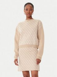 Guess Golf W5BR23 Z3JD2 Beżowy Relaxed Fit. Brązowe golfy Guess, s, z aplikacjami, z syntetyku, bez ramiączek. Za 369.99 zł.