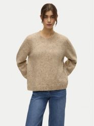 Vero Moda Sweter Ingrid 10331365 Beżowy Regular Fit. Brązowe swetry Vero Moda, m, bez wzorów, z syntetyku, bez ramiączek. Za 179.99 zł.