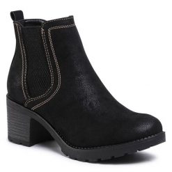 Botki Jenny Fairy. Czarne botki Jenny Fairy, bez wzorów, bez obcasa, na słupku, bez zapięcia. Za 57.99 zł.