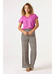 Garcia Koszulka w kolorze różowym rozmiar: M. Różowe bluzki Garcia, m, bez wzorów, bez kołnierzyka, bez ramiączek. Za 79.03 zł.