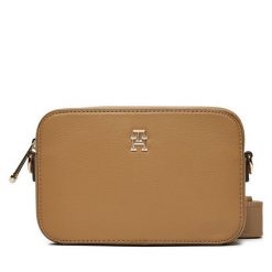 Torebka Tommy Hilfiger. Brązowe listonoszki TOMMY HILFIGER, bez wzorów, bez dodatków. Za 269.99 zł.