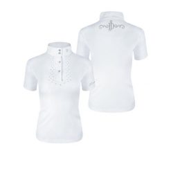 Koszula konkursowa damska JD ATTACK z krótkim rękawem Linda. Białe koszule JD ATTACK, m, bez wzorów, sportowe, bez kołnierzyka, bez ramiączek. Za 189.00 zł.