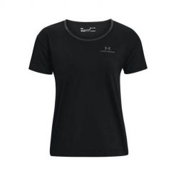 Koszulka treningowa damska Under Armour Rush Energy. Czarne bluzki Under Armour, l, bez wzorów, sportowe, bez kołnierzyka, bez ramiączek. Za 258.00 zł.