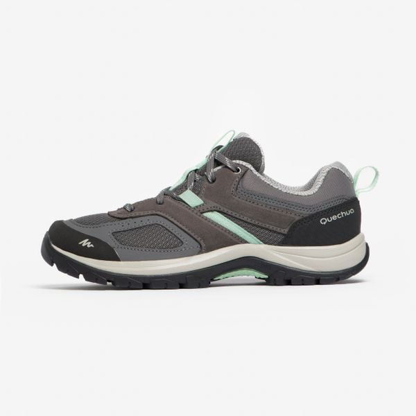 Buty turystyczne damskie Quechua MH100. Szare trekkingi QUECHUA, z kauczuku, outdoorowe. Za 169.99 zł.
