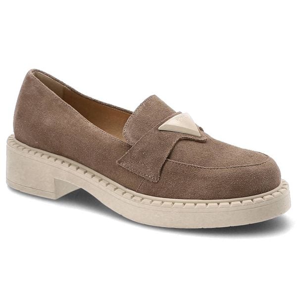 Beżowe Mokasyny Lamanti Damskie Modne Buty. Brązowe mokasyny Lamanti, bez wzorów, bez obcasa. Za 287.99 zł.
