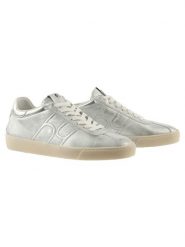 Högl Skórzane sneakersy w kolorze srebrnym rozmiar: 38. Szare trampki Högl, bez wzorów, bez zapięcia. Za 417.28 zł.