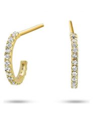 OR Carats Złote kolczyki-półkreole z topazem rozmiar: onesize. Żółte kolczyki OR Carats, z topazem, złote. Za 587.99 zł.