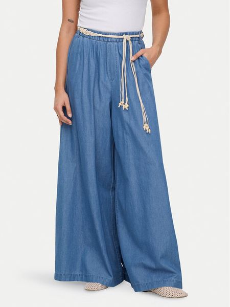 ONLY Spodnie materiałowe Bea Hw 15375507 Niebieski Wide Leg. Niebieskie spodnie materiałowe Only, l, bez wzorów, z bawełny. Za 145.99 zł.