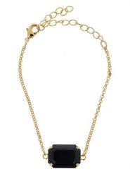 Otazu Pozłacana bransoletka z kryształem Swarovski rozmiar: onesize. Czarne bransoletki Otazu, z kryształem, pozłacane. Za 126.99 zł.