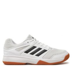 Buty halowe adidas. Białe obuwie sportowe Adidas, bez zapięcia. Za 249.99 zł.