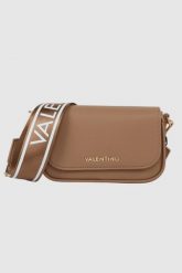 VALENTINO Brązowa listonoszka Miramar Flap Bag. Brązowe listonoszki Valentino by Mario Valentino, bez wzorów, klasyczne, małe, bez dodatków. W wyprzedaży za 327.99 zł.