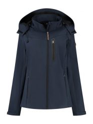 MGO leisure wear Kurtka softshellowa "Hella" w kolorze granatowym rozmiar: 36. Niebieskie kurtki sportowe MGO leisure wear, z aplikacjami, ze skóry, bez kaptura, outdoorowe. Za 251.16 zł.