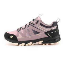 Niskie buty turystycznie damskie Alpine Pro Uhese. Czerwone trekkingi Alpine Pro, z gumy, przed kostkę, trekkingowe. Za 399.00 zł.