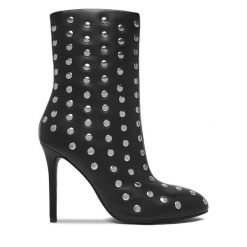 Botki Eva Minge. Czarne botki Eva Minge, bez wzorów, bez obcasa, na szpilce, bez zapięcia. Za 549.99 zł.