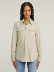 G-Star Koszula w kolorze beżowym rozmiar: S. Brązowe koszule G-Star, s, bez wzorów, z bawełny, retro, bez kołnierzyka, bez ramiączek. Za 209.95 zł.