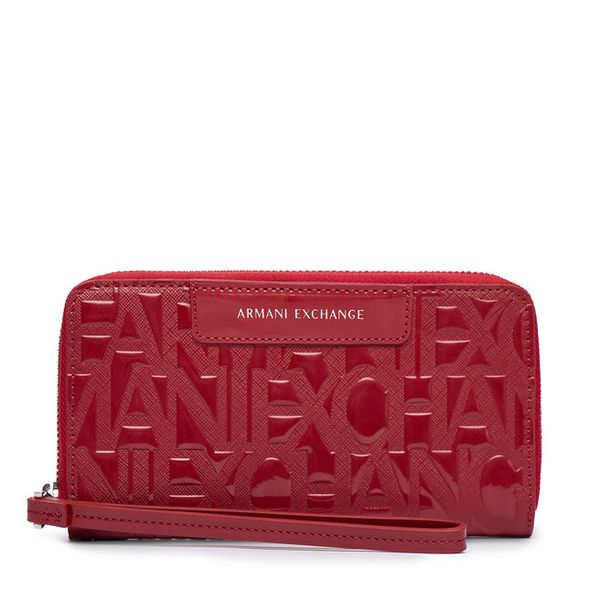 Portfel Armani Exchange. Czerwone portfele Armani Exchange, bez wzorów. Za 379.99 zł.