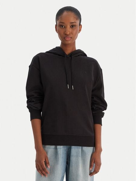 Calvin Klein Jeans Bluza Ls Monogram Terry Po LV047C224G Czarny Regular Fit. Czarne bluzy Calvin Klein Jeans, l, bez wzorów, z bawełny, bez kaptura. Za 409.99 zł.