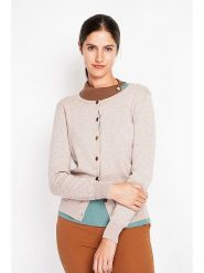 ASSUILI Kardigan w kolorze beżowym rozmiar: 34. Brązowe kardigany Assuili, bez wzorów. Za 113.99 zł.