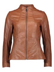 Bugatti Skórzana kurtka w kolorze jasnobrązowym rozmiar: 42. Brązowe kurtki Bugatti, bez wzorów, ze skóry, bez kaptura. Za 891.99 zł.