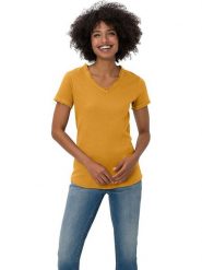 Heine Koszulka w kolorze pomarańczowym rozmiar: 42. Pomarańczowe bluzki Heine, bez wzorów, z bawełny, bez kołnierzyka, bez ramiączek. Za 28.38 zł.