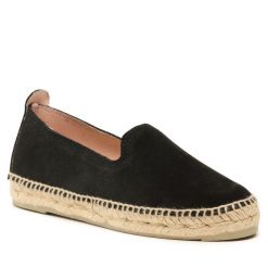 Espadryle Manebi. Czarne espadryle Manebi, bez wzorów, bez obcasa, bez zapięcia. Za 379.99 zł.