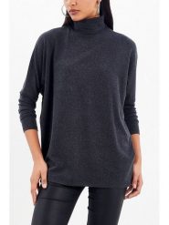 Milan Kiss Koszulka w kolorze antracytowym rozmiar: M. Czarne bluzki Milan Kiss, m, bez wzorów, bez kołnierzyka, bez ramiączek. Za 113.99 zł.