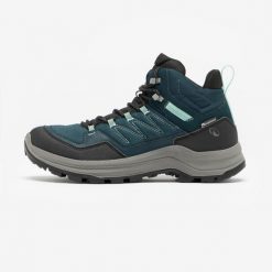 Buty turystyczne damskie Quechua MH100 Mid wodoodporne. Trekkingi QUECHUA, z kauczuku, przed kolano, trekkingowe. Za 269.99 zł.