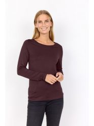 Soyaconcept Koszulka "Marica" w kolorze ciemnofioletowym rozmiar: XL. Różowe bluzki Soyaconcept, xl, bez wzorów, bez kołnierzyka, bez ramiączek. Za 109.95 zł.