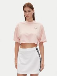 Adidas by Stella McCartney T-Shirt JJ0081 Różowy Oversize. Czerwone t-shirty adidas by Stella McCartney, s, bez wzorów, z syntetyku, bez kołnierzyka, bez ramiączek. Za 229.99 zł.