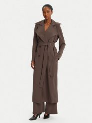 BARDOT Trencz Kira Trench Coat 57053JB3 Brązowy Regular Fit. Brązowe płaszcze Bardot, bez wzorów, z syntetyku, bez kaptura. Za 799.99 zł.