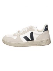 Veja Sneakersy "V 10" w kolorze biało-beżowo-czarnym rozmiar: 40. Białe trampki Veja, bez wzorów, z materiału, bez zapięcia. Za 405.05 zł.