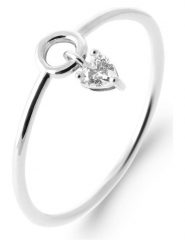 L'Atélier Précieux Srebrny pierścionek z cyrkonią rozmiar: 58. Szare pierścionki l'Atelier precieux, z cyrkonią, srebrne. Za 100.99 zł.