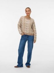 Vero Moda Sweter w kolorze beżowym rozmiar: S. Brązowe swetry Vero Moda, s, bez wzorów, z wełny, bez ramiączek. Za 109.78 zł.