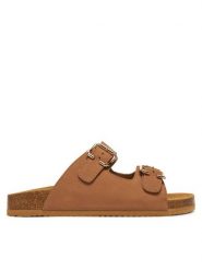 Lasocki Klapki ARC-28936-03 Brązowy. Brązowe klapki Lasocki, bez wzorów, z nubiku, bez obcasa. Za 139.99 zł.