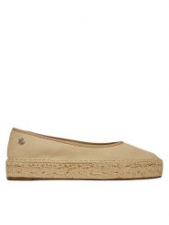 LAUREN RALPH LAUREN Espadryle Luize 802959187008 Beżowy. Brązowe espadryle Lauren Ralph Lauren, bez wzorów, z materiału, bez obcasa, bez zapięcia. Za 409.99 zł.
