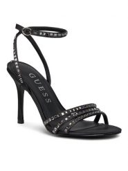 Guess Sandały Divinit FLPDIV SAT03 Czarny. Czarne sandały Guess, z aplikacjami, z materiału, bez obcasa, na szpilce, bez zapięcia. Za 609.99 zł.