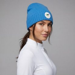 Cienka czapka jeździecka GALOP WEAR merino kaszmir. Niebieskie czapki GALOP WEAR, bez wzorów, z kaszmiru. Za 122.55 zł.