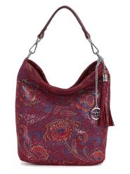 Mia Tomazzi Skórzana torebka "Benaco" w kolorze bordowym - 28 x 31 x 15 cm rozmiar: onesize. Czerwone torby na ramię Mia Tomazzi, bez wzorów, z materiału, na ramię, bez dodatków. Za 290.45 zł.