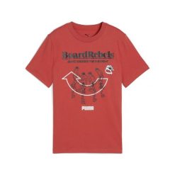 Młodzieżowa koszulka Mid 90s z grafiką PUMA Red Fire. Czerwona bluzki Puma, m, bez wzorów, z gumy, młodzieżowe, bez kołnierzyka, bez ramiączek. Za 80.85 zł.