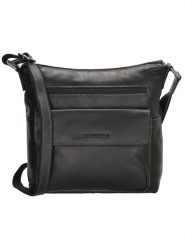 HIDE & STITCHES Skórzana torebka w kolorze czarnym - 24 x 25 x 10 cm rozmiar: onesize. Czarne torby na ramię HIDE & STITCHES, bez wzorów, z materiału, na ramię, bez dodatków. Za 252.99 zł.