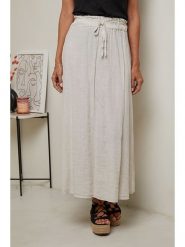 Le Monde du Lin Lniana spódnica w kolorze beżowym rozmiar: 40/42. Brązowe spódnice Le Monde du Lin, bez wzorów, ze lnu, klasyczne, maxi, rozkloszowane. Za 130.99 zł.