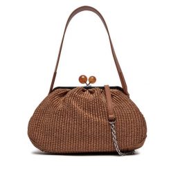 Torebka Weekend Max Mara. Brązowe torebki klasyczne Weekend Max Mara, bez wzorów, bez dodatków. Za 1,149.00 zł.