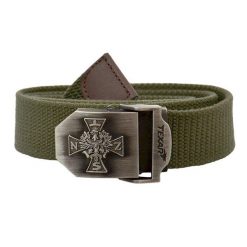 Pasek parciany NSZ. Zielone spodnie sportowe TEXAR, bez wzorów, trekkingowe. Za 61.99 zł.