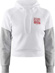 Craft Bluza "District Hood" w kolorze biało-szarym rozmiar: M. Białe bluzy Craft, m, bez wzorów, z bawełny, z kapturem. Za 129.75 zł.