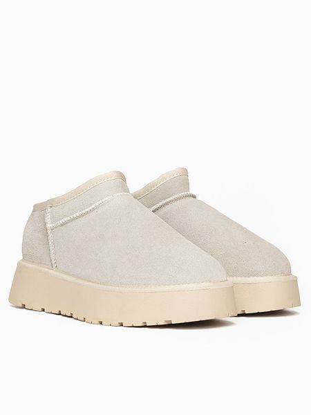 Gooce Skórzane botki zimowe "Jackie" w kolorze jasnobrązowym rozmiar: 38. Brązowe botki Gooce, na zimę, bez wzorów, z wełny, bez obcasa, na platformie, bez zapięcia. Za 209.82 zł.