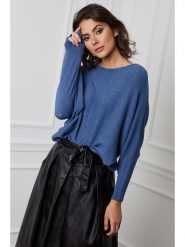 So Cachemire Sweter "Dragor" w kolorze niebieskim rozmiar: M. Niebieskie swetry So Cachemire, m, bez wzorów, z kaszmiru, bez ramiączek. Za 165.99 zł.