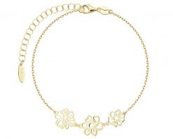 Bransoletka srebrna - kwiaty. Szare bransoletki Apart, pozłacane. Za 229.00 zł.