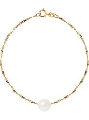 Pearline Złota bransoletka z perłą rozmiar: onesize. Żółte bransoletki Pearline, z perłą, złote. Za 257.95 zł.